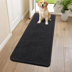 Smiry dog door mat muddy paws 59x24 absorbs moisture and mud controls mess at entry