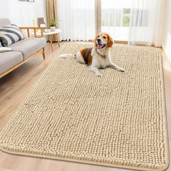 Smiry dog door mat muddy-paws entryway dirt-trapping cleanliness.