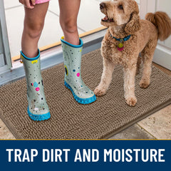 Smiry non-slip rubber backing camel mat prevents slipping on wet floors
