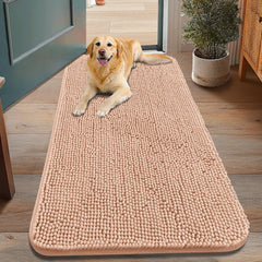 Smiry dog door mat peach soft touch for cozy entryway arrivals.