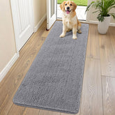 Smiry dog door mat plush-pile close-up showing soft touch for pets.