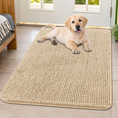 Smiry dog door mat soft-pile close-up for cozy, paw-friendly entry.