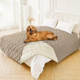 Smiry waterproof dog bed cover closeup layer shows dual-sided protection for spills