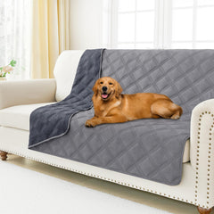 Smiry waterproof dog bed cover closeup showing dual-layer protection against spills and stains