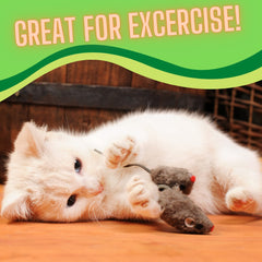 Smokeys Stash rabbit fur mouse pack-12 in white and gray for varied play.