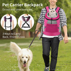 SMONT Rose S dog backpack back view showing ergonomic straps for comfort.