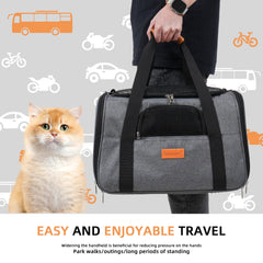 Smouatou cat carrier with foldable bowl for on-the-go hydration