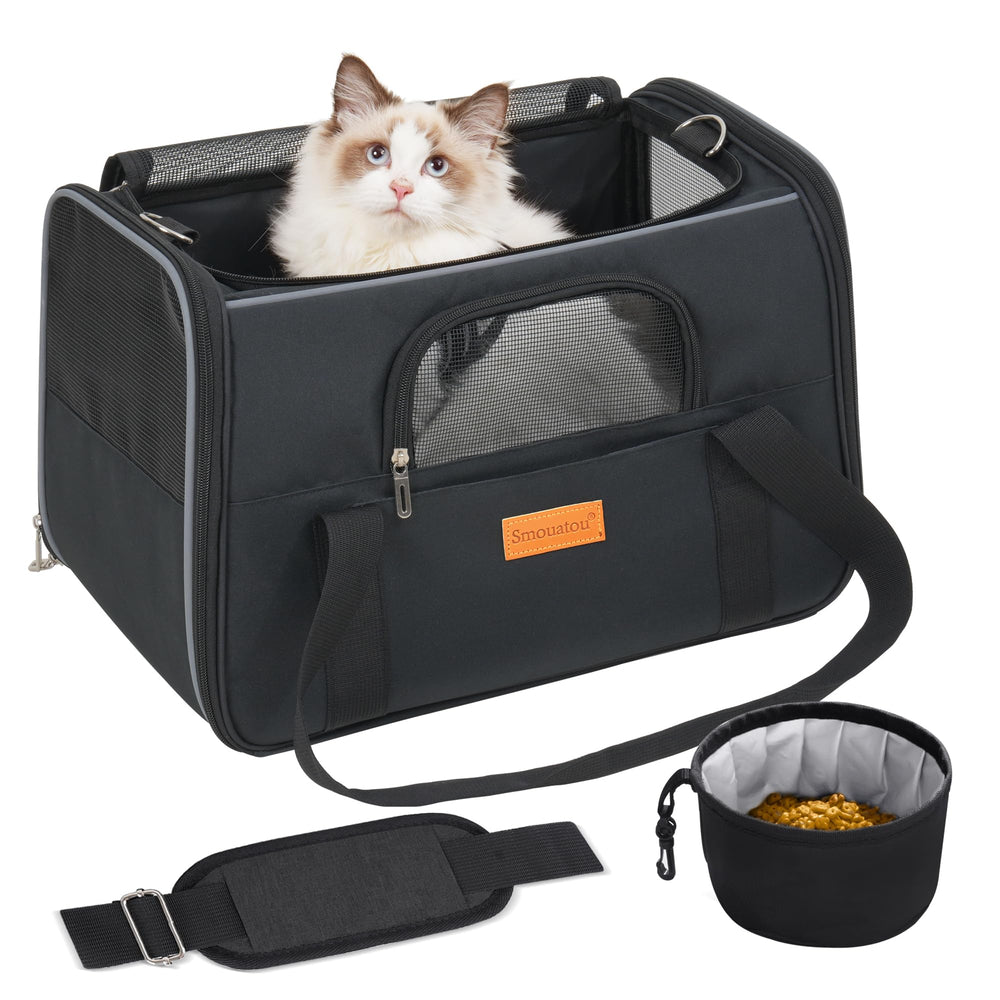 Smouatou cat carrier scratch-proof design keeps pets secure during travel