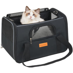 Smouatou pet carrier shows 360-degree ventilation with breathable mesh windows