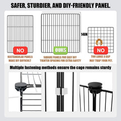 SNAAT 18 Planels cage with divided zones for multi-pet layouts.