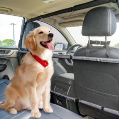 Snagle Paw dog car barrier provides broad coverage for safer backseat journeys.