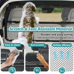 Snagle Paw dog car barrier foldable design stores compactly when not in use.