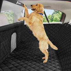 Snagle Paw dog car seat cover full-coverage backseat protects upholstery and pets on the road.