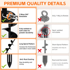 Snagle Paw stake offers two easy installation methods for quick setup.