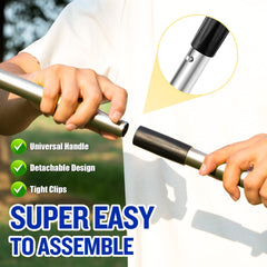 Snagle Paw scooper showcases secure clip-on locking during use.