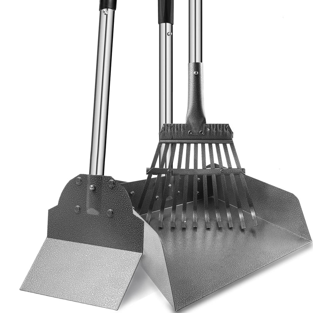 Snagle Paw pooper scooper with 38-inch extended handle for easy low-bending cleanup.