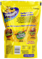Snausages in a Blanket beef center with cheese exterior for flavorful rewards.