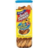 Snausages Snawsomes beef-cheese twist-pack highlights rich flavor for tasty training rewards