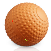 SNOYWEN Chew-Resistant Smart Ball orange shell shows bite-safe durability for energetic dogs.