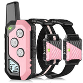 Snsng shock collar dual-dog system shows two collars for synchronized training sessions.
