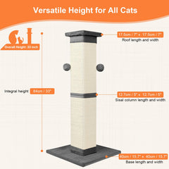 SOCATER Nature sisal fibers provide natural texture that welcomes healthy scratching and furniture protection.
