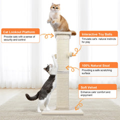 SOCATER post with sturdy base provides stable footing during scratching