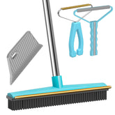 SOCCSO Carpet Rake with 60in handle removes pet hair from rugs