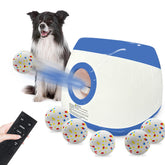 SOCO Automatic Ball Launcher for large-dog setup ready for backyard fetch.