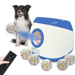 SOCO Automatic Ball Launcher for large-dog setup ready for backyard fetch.