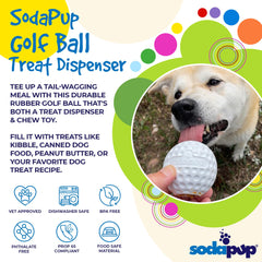 SodaPup Golf Ball floating near water for water-friendly play and retrieval