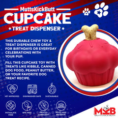 SodaPup MuttsKickButt Cupcake close-up material highlights PuppyPrene rubber texture