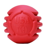 SodaPup USA-K9 Stars & Stripes ball front view boosts bonding during fetch and chew sessions