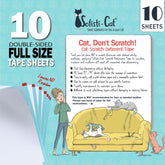 Sofisti-Cat scratch-deterrent tape on furniture protects surfaces from cat scratches.