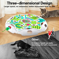 Sofolor motion activated cat ball with LED indicators enhances interactive play.