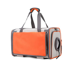Soft-Sided Pet Carrier Bag overview shows spacious interior for small to medium pets