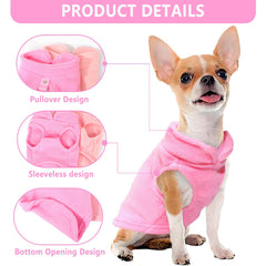 Soft warm fleece dog sweater offers cozy comfort and breathable wear.