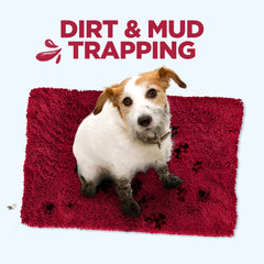 Soggy Doggy Doormat machine washable for easy post-walk cleaning.