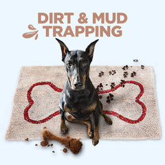 Soggy Doggy Doormat anti-slip backing keeps mat in place