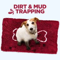 Soggy Doggy Doormat non-slip backing stays in place after muddy paw antics