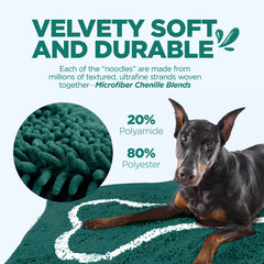 Soggy Doggy Doormat non-slip backing keeps mat stable on floors