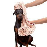 Soggy Doggy Super Shammy Dog Towel absorbent microfiber-chenille dries muddy paws efficiently.