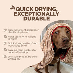 Soggy Doggy Super Shammy Dog Towel odor-control benefits keep home smelling fresh between uses.