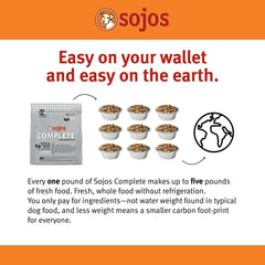 SOJOS Complete serving bowl with rehydrated mix for a palatable senior meal