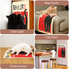 Solday sisal cat scratcher mat anti-slip back keeps mat in place