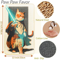 SOLDAY Lightsaber Cat Scratcher close-up sisal texture highlights natural scratching surface.