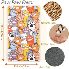 SOLDAY cat wall scratcher with Velcro tape ready for secure attachment on walls.
