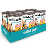 Solid Gold canned dog food lamb pate front view; high-protein meal option for adult dogs.