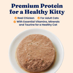 Solid Gold Chicken Pate can packaging highlights grain-free nutrition for adults cats.