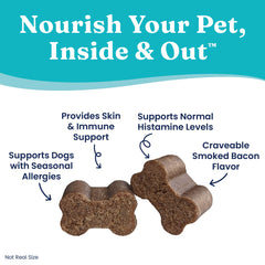 Solid Gold dog allergy relief chews front packaging highlights soft-chew texture