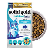 Solid Gold large-breed puppy kibble with bison first ingredient supports growth.